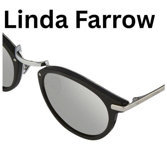 🎁New Luxury Linda Farrow 512C2 Sunglasses | 18-22K White Gold | Made in Japan - Picture 3 of 7
